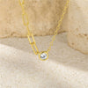 Wholesale S925 Sterling Silver Fashion Asymmetric Single Zircon Women's Collarbone Necklace With Geometric Design And Electroplating