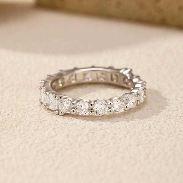 Wholesale S925 Sterling Silver Fashion Commuter Ring Bracelet For Women With Geometric Shape And Set With Diamonds