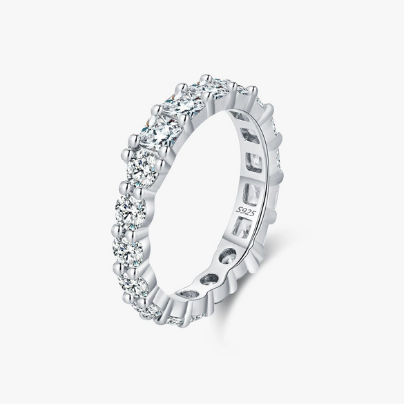Wholesale S925 Sterling Silver Fashion Commuter Ring Bracelet For Women With Geometric Shape And Set With Diamonds