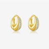 Wholesale S925 Sterling Silver Fashion Female Earrings With Geometric Design And Electroplated Finish