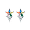 Wholesale S925 Sterling Silver Fashion Flower Earrings With Diamond For Women