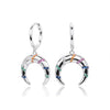 Wholesale S925 Sterling Silver Fashion Geometric Crescent Earrings For Women