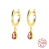 Wholesale S925 Sterling Silver Fashion Geometric Drop Shaped Zircon Inlaid Earrings For Women