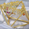 Wholesale S925 Sterling Silver Fashion Geometric Drop Shaped Zircon Inlaid Earrings For Women