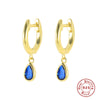 Wholesale S925 Sterling Silver Fashion Geometric Drop Shaped Zircon Inlaid Earrings For Women