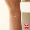 Wholesale S925 Sterling Silver Fashion Joker Double Ring Bracelet With Geometric Design And Electroplating For Women