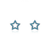 Wholesale S925 Sterling Silver Fashion Ol Fivepointed Star Earrings For Women Electroplated
