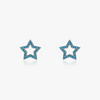 Wholesale S925 Sterling Silver Fashion Ol Fivepointed Star Earrings For Women Electroplated
