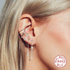 Wholesale S925 Sterling Silver Fashion Simple Horse Eye Non Pierced Ear Clip Earrings With Geometric Pattern And Electroplating Treatment