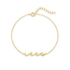 Wholesale S925 Sterling Silver Fashion Summer Wave Pendant Bracelet With Geometric Design And Real Gold Plating Electroplating For Women