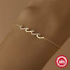 Wholesale S925 Sterling Silver Fashion Summer Wave Pendant Bracelet With Geometric Design And Real Gold Plating Electroplating For Women