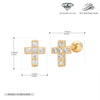 Wholesale S925 Sterling Silver Fashionable Zirconium Cross Electroplated Earrings For Women With Letter Number Text Pattern