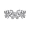 Wholesale S925 Sterling Silver Female Ring With Butterfly Microinlaid Zircon Animal And Insect Patterns Electroplated