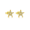 Wholesale S925 Sterling Silver Five Pointed Star Earrings For Women With Electroplating Simple And Light Luxury Design