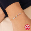 Wholesale S925 Sterling Silver Five Pointed Star Ladies Bracelet With Inlaid Zircon For Daily Wear
