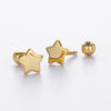 Wholesale S925 Sterling Silver Fivepointed Star Electroplated Pierced Threaded Twist Women's Earrings