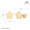 Wholesale S925 Sterling Silver Fivepointed Star Electroplated Pierced Threaded Twist Women's Earrings