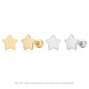 Wholesale S925 Sterling Silver Fivepointed Star Electroplated Pierced Threaded Twist Women's Earrings