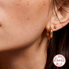 Wholesale S925 Sterling Silver Fivepointed Star Geometric Style Electroplated Earrings For Women