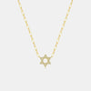 Wholesale S925 Sterling Silver Fivepointed Star Hollow Geometric Cross Chain Necklace With Diamond Treatment For Women And Men