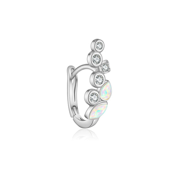 Wholesale S925 Sterling Silver Fivepointed Star Zircon Inlaid Electroplated Platinum And 18K Gold Fashion Earrings