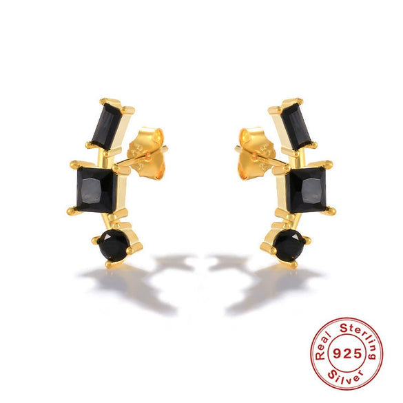 Wholesale S925 Sterling Silver Fivepointed Star Zirconia Earrings For Women Minimalist Style