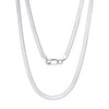 Wholesale S925 Sterling Silver Flat Snake Bone Necklace With Geometric Design And Electroplating
