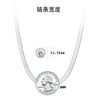 Wholesale S925 Sterling Silver Flat Snake Bone Necklace With Geometric Design And Electroplating