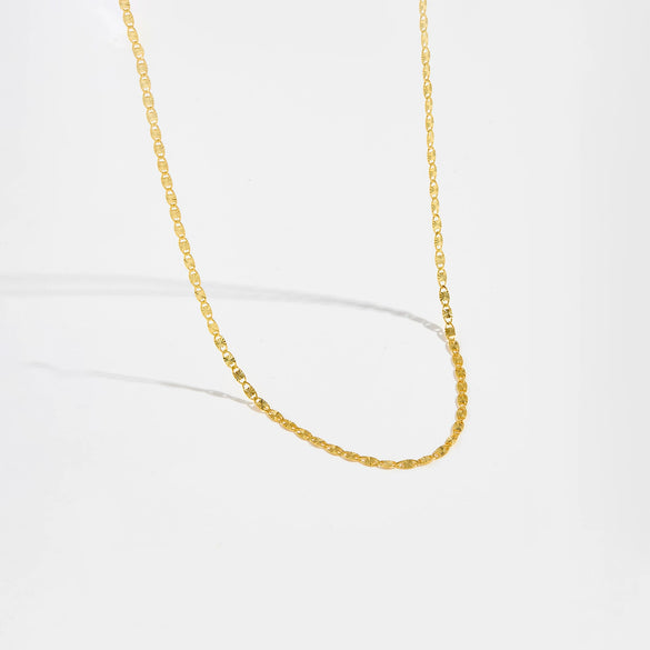 Wholesale S925 Sterling Silver Flat Wide Chain Collar Clavicle Necklace For Women With Geometric Design Electroplated In Platinum Or 18K Gold