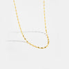 Wholesale S925 Sterling Silver Flat Wide Chain Collar Clavicle Necklace For Women With Geometric Design Electroplated In Platinum Or 18K Gold
