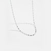Wholesale S925 Sterling Silver Flat Wide Chain Collar Clavicle Necklace For Women With Geometric Design Electroplated In Platinum Or 18K Gold