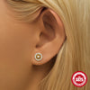 Wholesale S925 Sterling Silver Flower Earrings With Diamond Encrustment Electroplated For Women Geometric Style Simple Elegant All Match