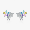Wholesale S925 Sterling Silver Flower Earrings With Diamond For Women