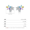 Wholesale S925 Sterling Silver Flower Earrings With Diamond For Women
