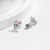 Wholesale S925 Sterling Silver Flower Earrings With Diamond For Women