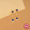 Wholesale S925 Sterling Silver Flower Earrings With Five Pointed Star Geometric Design And Electroplating Treatment