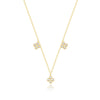 Wholesale S925 Sterling Silver Flower Four Leaf Clover Geometric Patterned Bag Pendant Necklace With Zircon Electroplated O Word Chain For Women