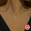 Wholesale S925 Sterling Silver Flower Four Leaf Clover Geometric Patterned Bag Pendant Necklace With Zircon Electroplated O Word Chain For Women