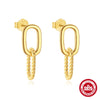 Wholesale S925 Sterling Silver Flower Geometric Earrings With Diamond Pearl Electroplating For Women