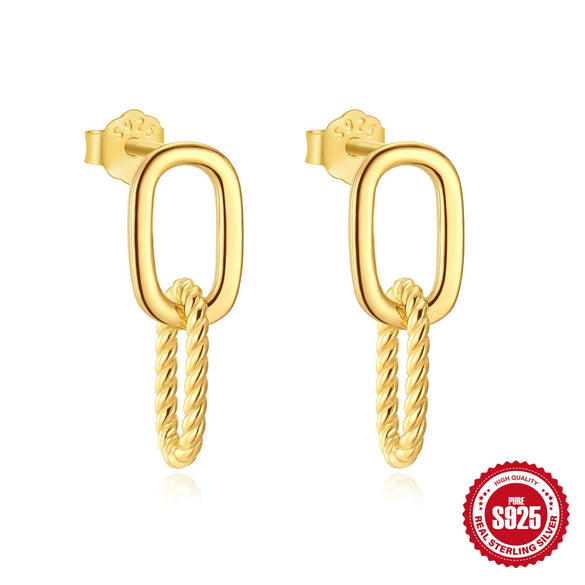 Wholesale S925 Sterling Silver Flower Geometric Earrings With Diamond Pearl Electroplating For Women
