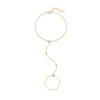 Wholesale S925 Sterling Silver Flower Geometric Style Electroplated Bracelet Ring Finger Chain For Women