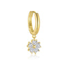 Wholesale S925 Sterling Silver Flower Petals Micropaved Zircon Women's Minimalist Light Luxury Earrings
