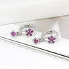 Wholesale S925 Sterling Silver Flower Plum Blossom Inlaid Zircon Pendant Earring With Ear Buckle Fashion Brilliant Sweet Minimalist Earrings