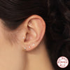 Wholesale S925 Sterling Silver Flower Rivet Geometric Flat Head Internal Thread Smooth Puncture Cartilage Ear Nail For Women With Electroplating