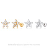 Wholesale S925 Sterling Silver Flower Screw Earrings With Light Luxury Zirconium Niche Design Electroplated For Women