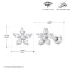 Wholesale S925 Sterling Silver Flower Screw Earrings With Light Luxury Zirconium Niche Design Electroplated For Women