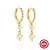 Wholesale S925 Sterling Silver Flower Star Tassel Ear Buckle Light Luxury Earrings With Geometric Pattern And Electroplating For Women