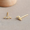 Wholesale S925 Sterling Silver Flower Water Drop Petals Zircon Earrings For Women