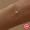 Wholesale S925 Sterling Silver Four Leaf Clover Exquisite Diamond Pearl Necklace Bracelet Suit With Electroplating Unisex Jewelry