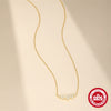 Wholesale S925 Sterling Silver Four Leaf Clover Geometric Pendant Clavicle Chain With Electroplating For Women